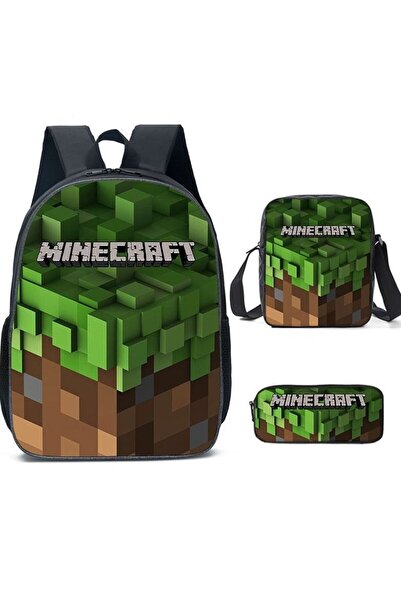 Generic Minecraft Student Backpack Set Of Three