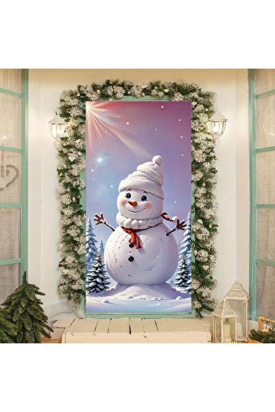 PROMISEBACKDROP2 زينة باب مرنة مقاس 190×75 سم، غطاء باب من القماش، ديكور عيد ...