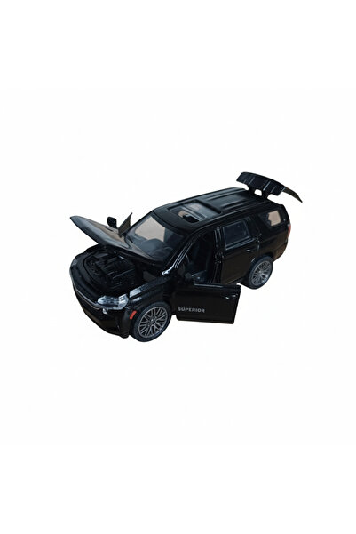 Vision XXI Toyota Land Cruiser 300 Series Car, Metallic, Scale 1:32, Spring Mechanism, 12 cm, Black