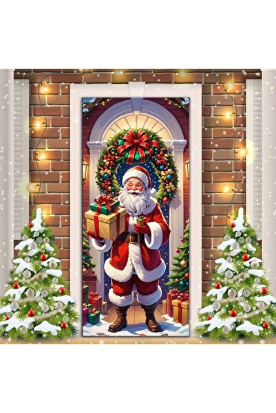 PROMISEBACKDROP2 زينة باب مرنة مقاس 190×75 سم، غطاء باب من القماش، ديكور عيد ...