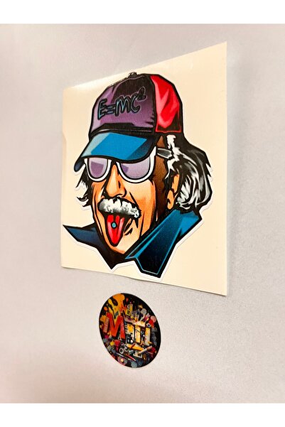 sticker Albert Einstein 9.5X10.5Cm Car Motorcycle Helmet Laptop Windshield Sticker Printing