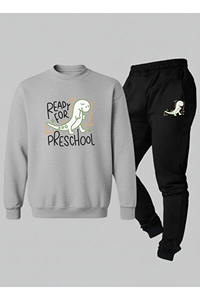 LORVEX سترة رياضية - بدلة رياضية للأطفال من الجنسين بياقة دائرية جاهزة لعام م...