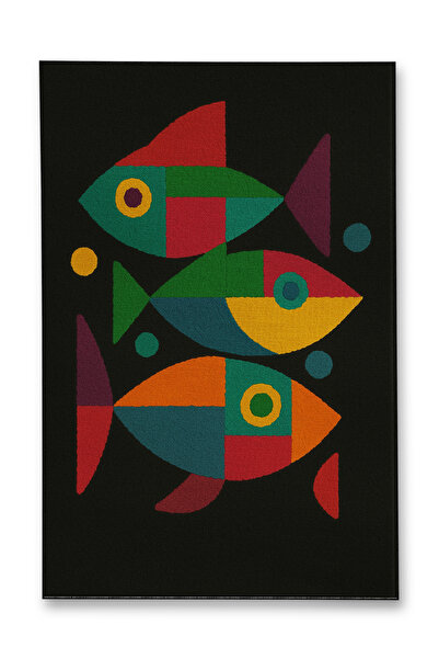 Rugs Modern Halı MOSSO Μπλε Μωβ Αποχρώσεις Έθνικ Λουλούδια με Σχέδιο Υφαντή Β...