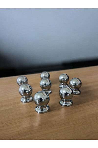 EA MİM TASARIM DİZAYN AMBALAJ 4 Adet Metal Top Ayak - Mermer ve Ahşap Sunumluklara Takılabilir