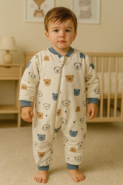 mayakids Bear Detail Soft Textured Padded Unisex Sleeping Bag