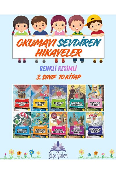 Ata Yayıncılık 3.Sınıf Okumayı Sevdiren Renkli Resimli Hikayeler 15 - 10 Kitap