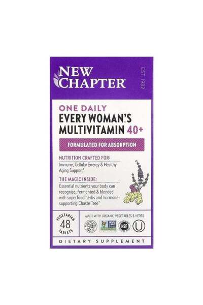 New Chapter One Daily Every Woman's Multivitamin 40+ 48 Vegetarian Tablets