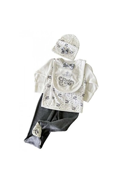 OEM Prince 4-piece set white-gray 0-3 months