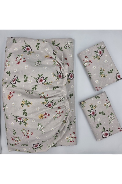 pınarhome collectıon Fabric Fitted Sheet for Pad Beds + Pillow Case with Cover (Corner Depth 30 Cm) New Season***