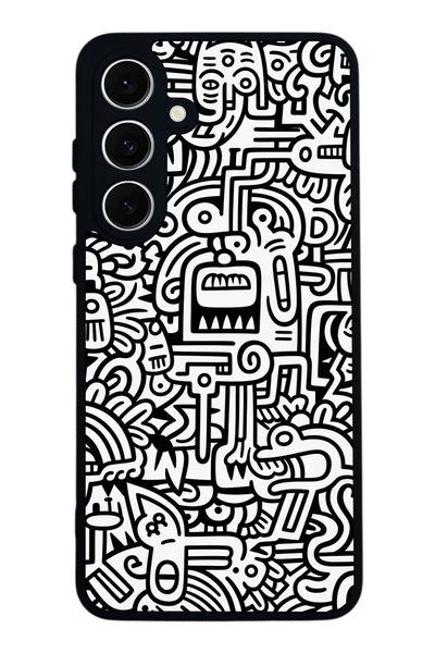 SCALETA CASE حافظة سوداء غير لامعة متوافقة مع هاتف Samsung Galaxy S24 FE - غط...