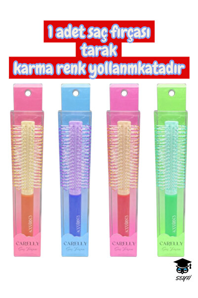 SEYFİKİRTASİYE Βούρτσα μαλλιών με χτένα 1 τεμάχιο, διάφορα χρώματα, προϊόν πο...