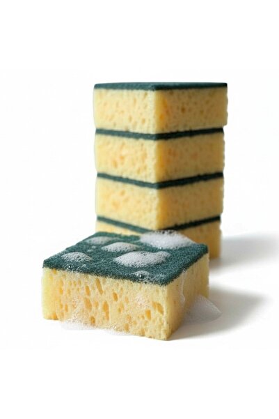 Technow Softtex Double-Sided Non-Scratch Economical Coral Dish Sponge 4 Pieces