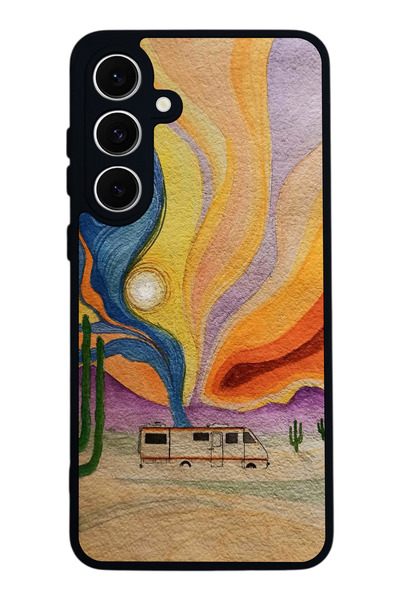 SCALETA CASE حافظة سوداء غير لامعة متوافقة مع هاتف Samsung Galaxy S24 FE - غط...