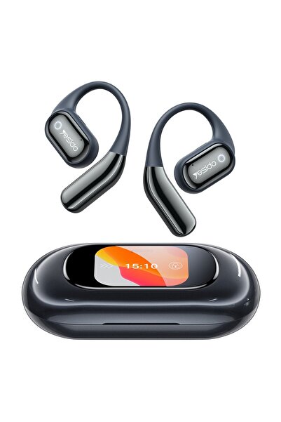 Yesido OWS Open Ear Wireless Headphones Bluetooth 5.4 LCD Screen Case HiFi Audio ENC Mic Sport Running