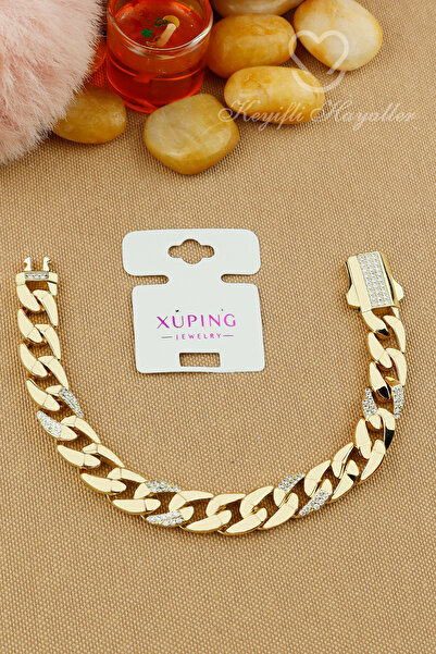 Keyifli Hayaller Xuping Bileklik - Vip Gold zirkon Taşlı Gurmet xuping Zincir...