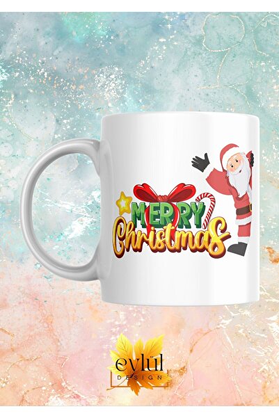 Eylül Design تصميم خاص لعيد الميلاد المجيد مطبوع كوب هدية كوب للشاي والقهوة