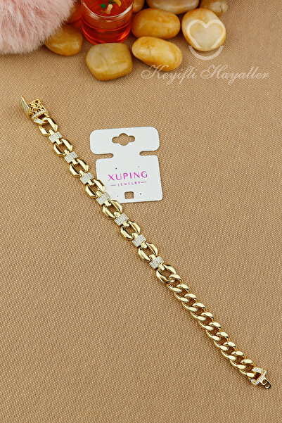 Keyifli Hayaller Xuping Bileklik - Vip Gold zirkon Taşlı Gurmet xuping Zincir...
