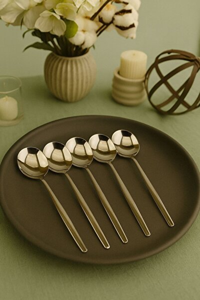 aktaş home Round New Generation 6-Piece Tablespoon Set Stainless Steel