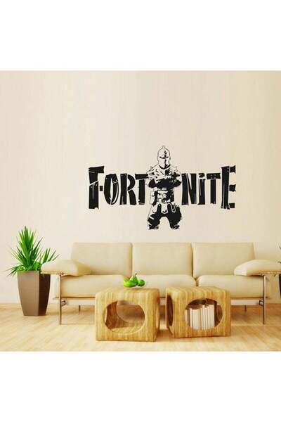 Generic 3D Fortnite Wall Sticker Black 50 x 28cm