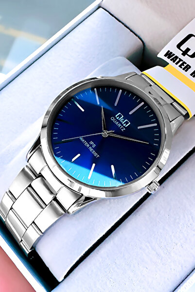 Q&Q Original Quartz Men's Wristwatch Silver Color Steel Band 3 Atm Water Resistant -Gift Bracelet Qqe2001C7