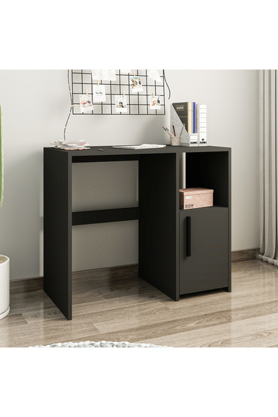 İNARCH DİZAYN Kuzey Tek Kapaklı Çalışma Masası – Minimal Tasarım Antrasit