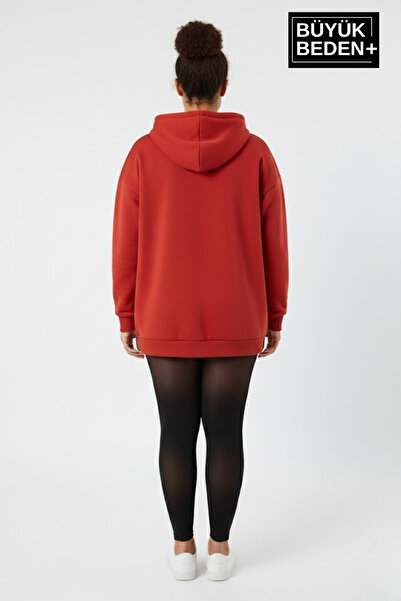 Superlife Women's Plus Size New York Printed Hooded Sweatshirt Spr26Bswk962