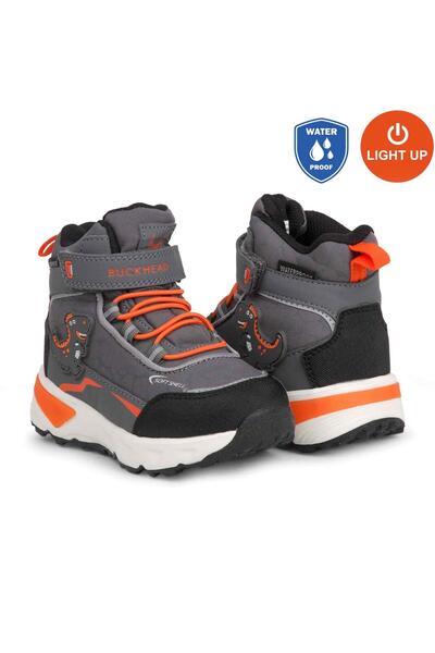 BUCKHEAD Children's Lighted Waterproof Velcro Boots Buck3036 T-Rex