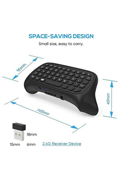 Generic Wireless Mini QWERTY Chatpad Keyboard for Xbox Series X/S and Xbox One Controllers