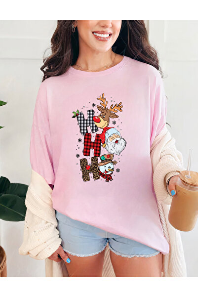 Sarah's Boutique Women's T-shirt – 100% cotton – Merry Christmas "Santa and t...