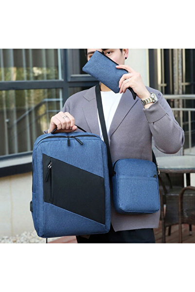 Muchmy 3-Piece Multi-Functional Backpack Set Traveling Casual Zipper Bags Set