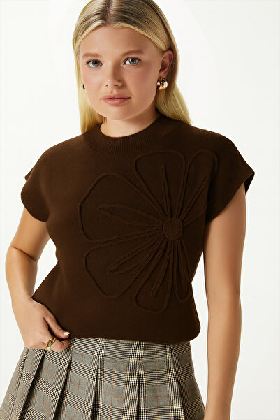 Ritnice Roman Süzene Detail Burgundy Knitwear Sweater