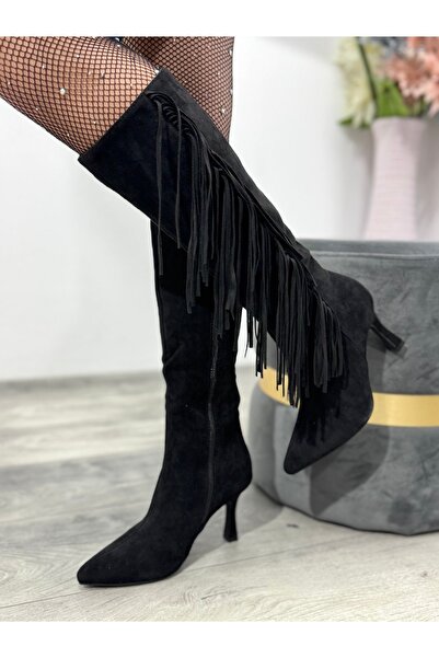 KATYDEA STORE ANNA fringed boots with thin heel