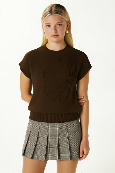 Ritnice Roman Süzene Detail Burgundy Knitwear Sweater