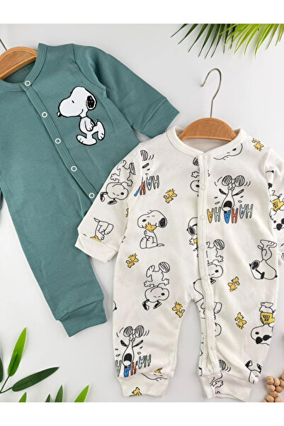 Minizade Snoop Dog Printed 100% Cotton 2-Piece Romper Set Organic Romper Set