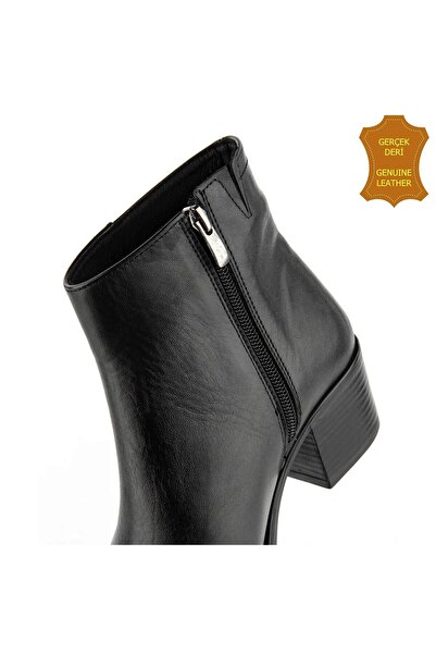 Hush Puppies Befasi 725011 Gerçek Deri, Anatomik, Kadın Bot Cilt Siyah