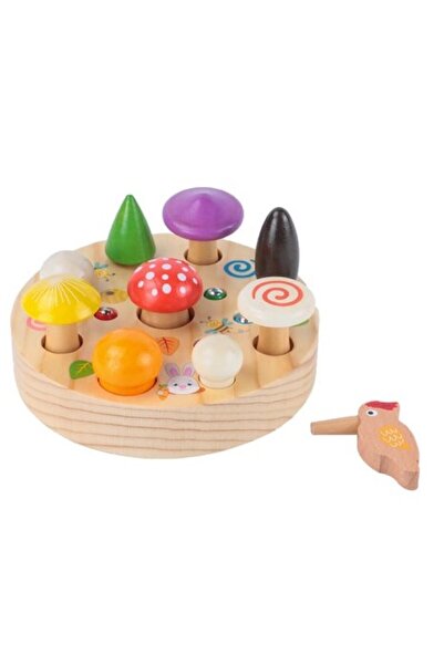 O.M.D Wooden educational game, Montessori type, Mushroom