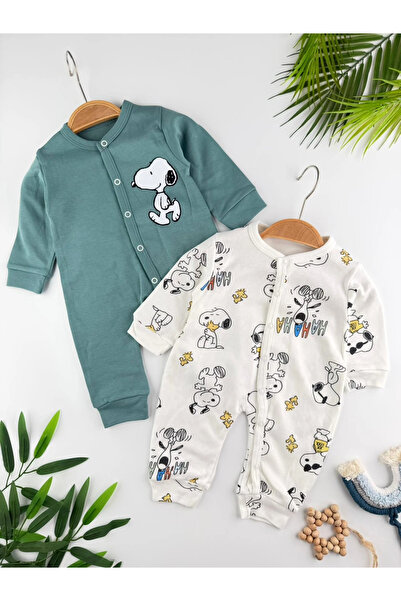 Minizade Snoop Dog Printed 100% Cotton 2-Piece Romper Set Organic Romper Set