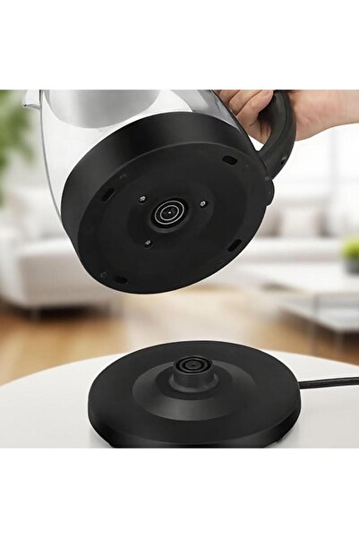 SLIVERS CRIEST Electric Glass Kettle, 2L Capacity, Rapid Boiling, Auto Power-Off, Easy-Clean Design