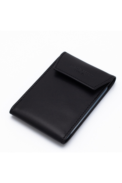 Pierre Cardin Black Unisex Leather Card Holder 0177F2V