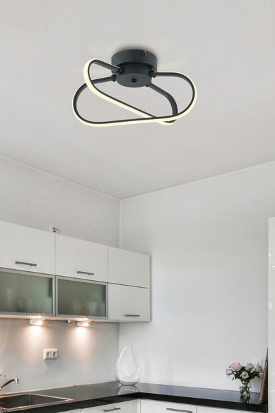 IŞILAY AYDINLATMA Ecrin Antresit 2'li Plaonyer (Günışığı) Modern Led Avize Ya...