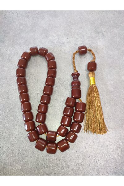 ŞAHBEY TESBİH خرز عقيق كبير الحجم / شرابة خيط عثماني / سبحة كهرمان مضغوطة / ف...