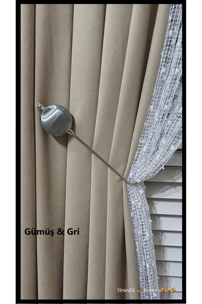 venedik home Suport metalic pentru cornișă Ghost, argintiu și gri, 1 bucată (instalare ușoară fără găurire în perete)