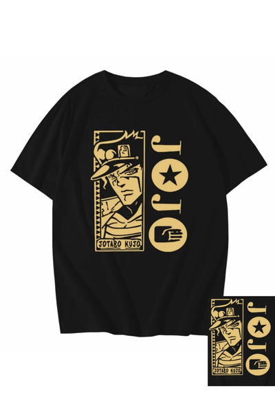 barsdepo تي شيرت جوجو جوتارو مطبوع، قصة فضفاضة تي شيرت للجنسين للأطفال/البالغ...