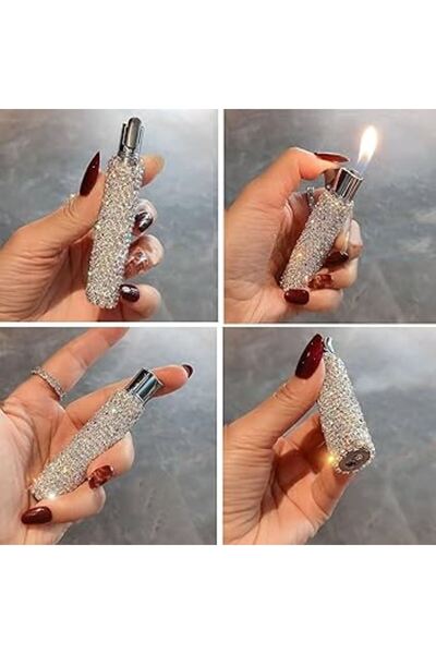 ErCorp Dikkat Çekici Taşlı Şık Çakmak Gümüş