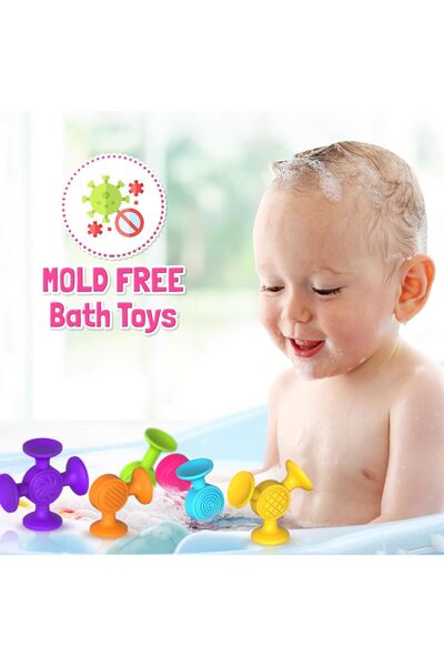 Generic Boliviaz 16-Piece Silicone Bathtub Toy Set – Assorted Stackable Educational Bath Toys