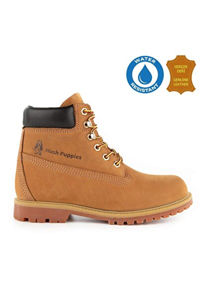 Hush Puppies Empresa 725039 Gerçek Deri, Anatomik, WaterResist Kadın Bot Tarçın
