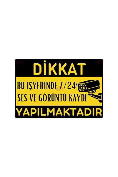 Hayg Equipment Güvenlik Kamerası Dekota Tabela – Bu İşyerinde 7/24 Ses ve Gör...