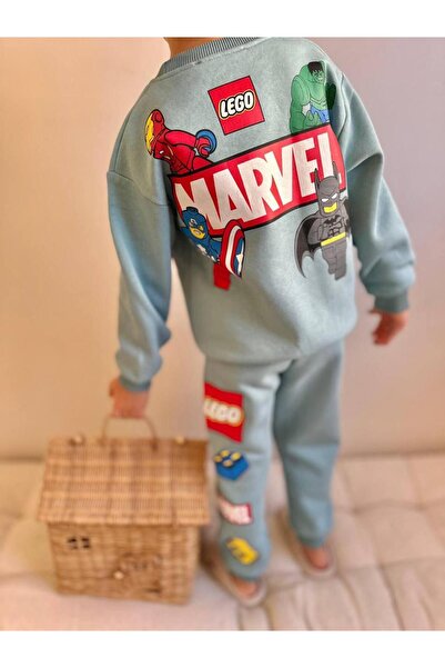 YİGİT BUTİK Σετ μπλούζα και παντελόνι για αγόρια με σχέδια χαρακτήρων