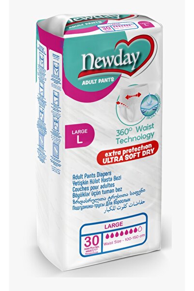 newday ADULT DIAPERS - PANTS, ADULT PANTS LARGE SIZE, 30 PCS/PACK