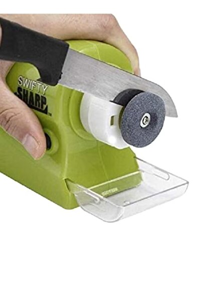 Generic Electric knife sharpener, green color, portable kitchen knife sharpener with assembly base